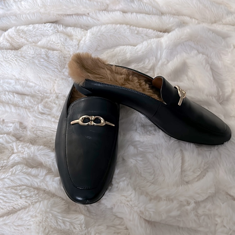 Coach Sienna Sherpa fur slides